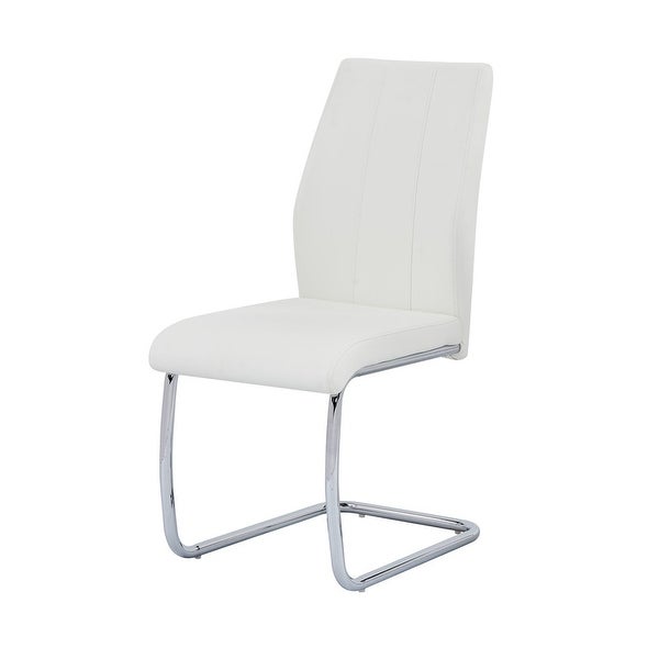 Best Master Furniture Upholstered Contemporary Faux Leather Side Chairs (Set of 2)