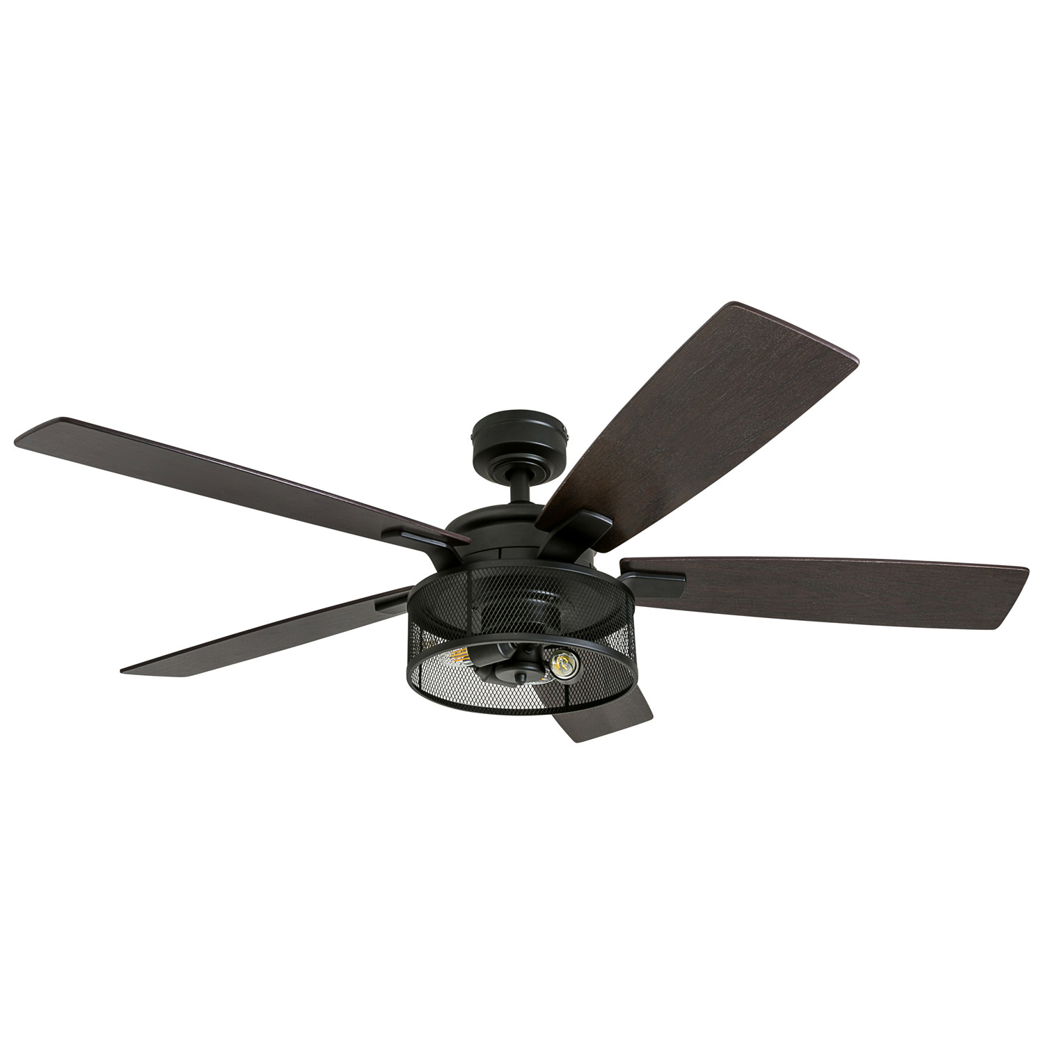 Honeywell Carnegie 52 Matte Black Ceiling Fan with Lights and Remote Control