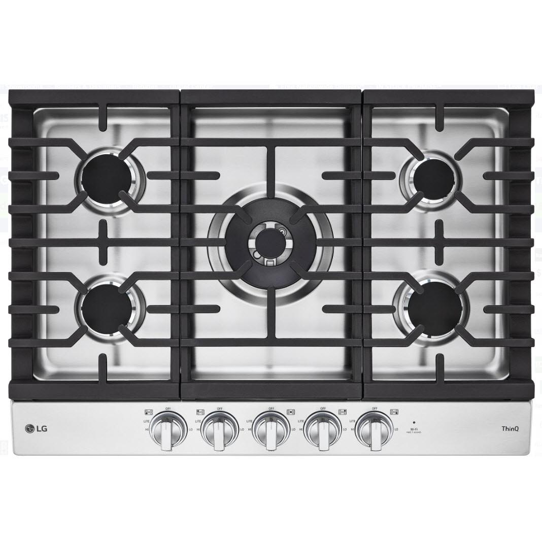 LG 30-inch Built-in Gas Cooktop with ThinQ? Technology CBGJ3027S