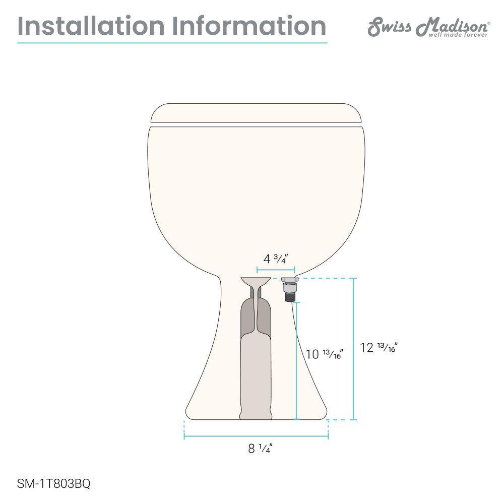 Swiss Madison Chateau 1-Piece 0.8 GPF1.28 GPF Dual Flush Elongated Toilet in Bisque Seat Included SM-1T803BQ