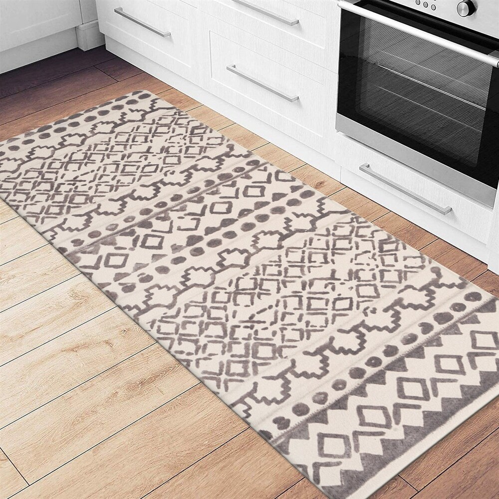 World Rug Gallery Distressed Bohemian Anti Fatigue Standing Mat