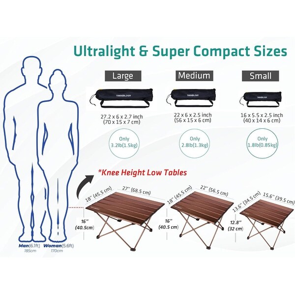 Lightweight Folding Camping Tables Small Collapsible Side Table