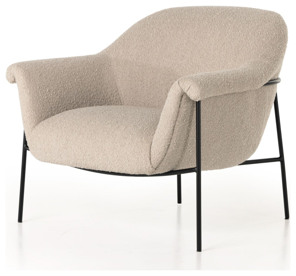 Suerte Knoll Sand Chair   Midcentury   Armchairs And Accent Chairs   by Zin Home  Houzz