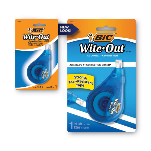 BIC Wite-Out EZ Correct Correction Tape， Non-Refillable， 1/6