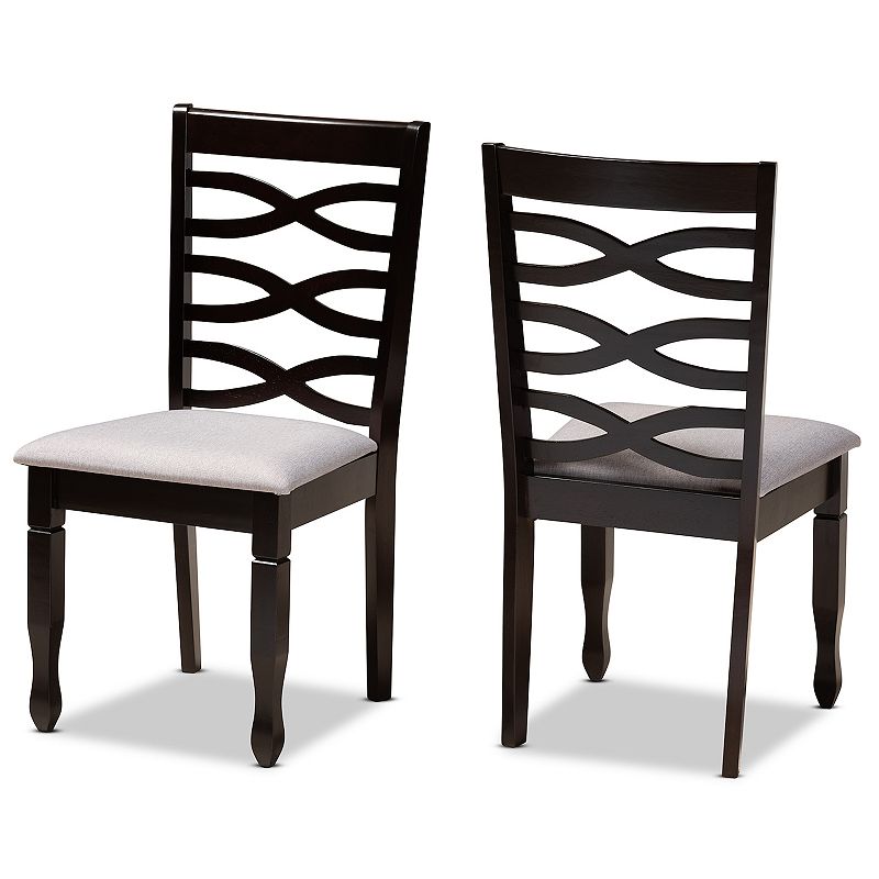 Baxton Studio Lanier Espresso Dining Chair 2-piece Set