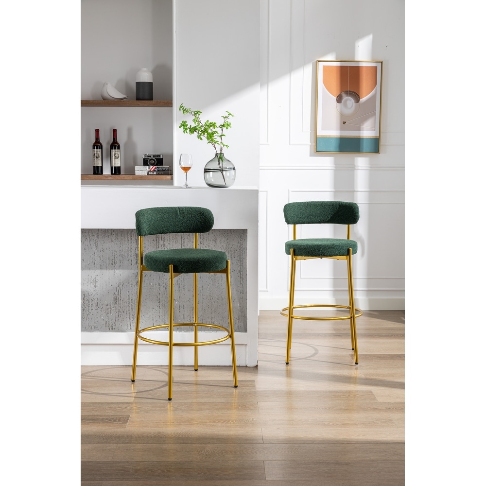 2pcs Bar Stools with Back and Footrest  Modern Armless Bar Height Stool Chairs   N/A