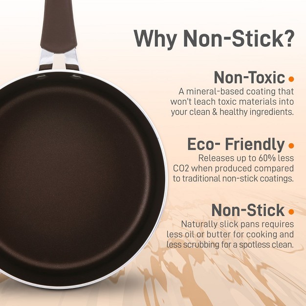 Nutrichef 1 5 Quart Sauce Pot W See through Lid Non stick High qualified Kitchen Cookware brown