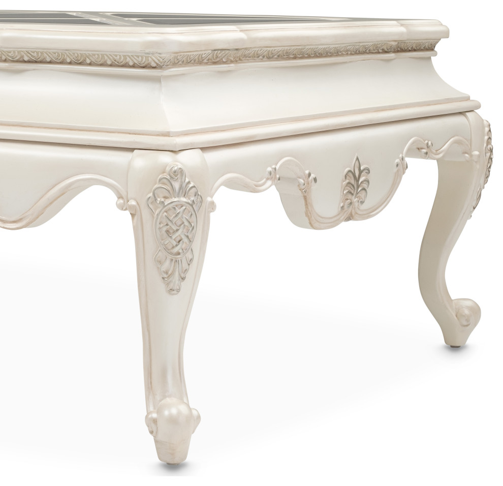 Lavelle Rectangular Cocktail Table   Classic Pearl   Victorian   Coffee Tables   by Michael Amini  Houzz