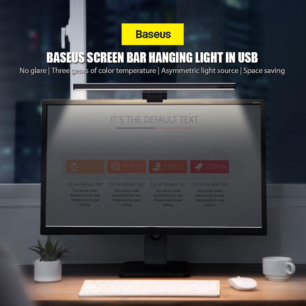 Baseus Led Hanging Light On Screen Led Desk Lamp Pc Laptop Screen Bar Table Lamp Office Study Reading Light In Usb No.284566