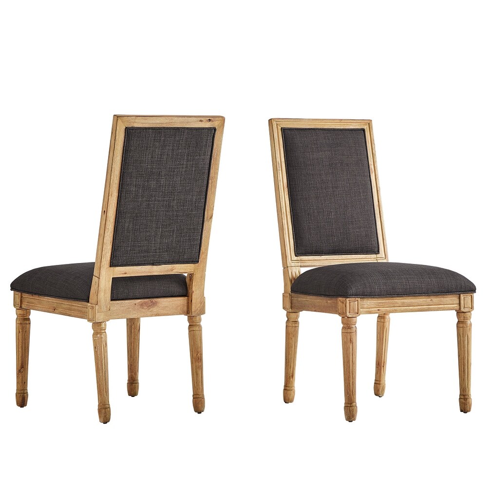 Deana Rectangular Linen Dining Chairs (Set of 2) by iNSPIRE Q Artisan