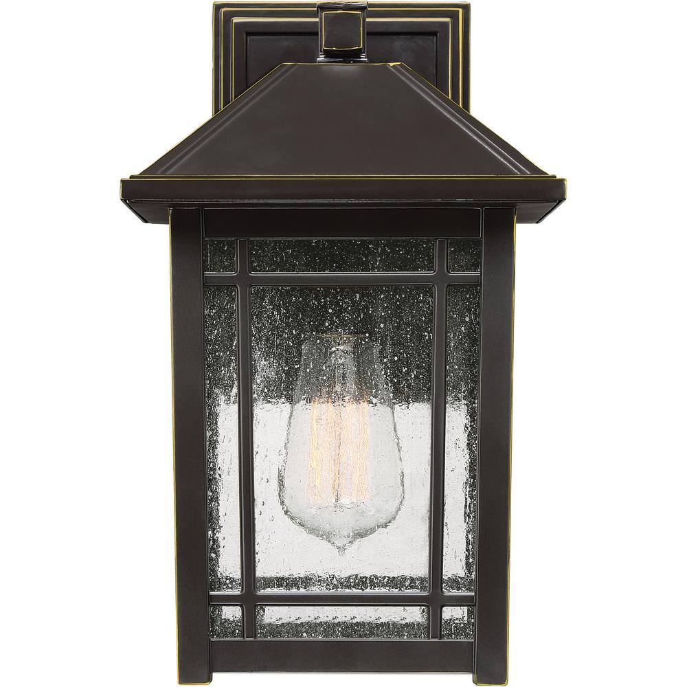 Quoizel Cedar Point 1-Light Bronze Outdoor Wall Lantern Sconce CPT8408PN