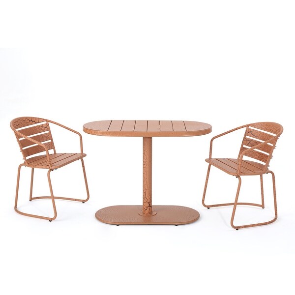 Santa Monica Outdoor 3Piece Oval Bistro Chat Set by Christopher Knight Home