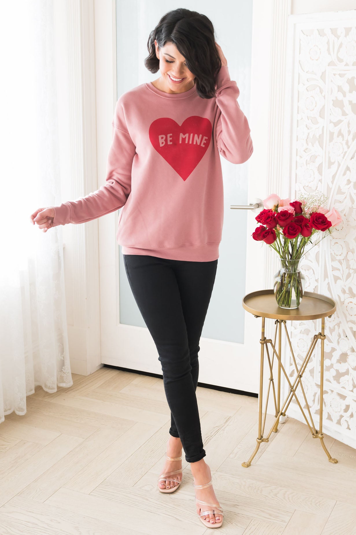 Candy Heart Modest Sweatshirt