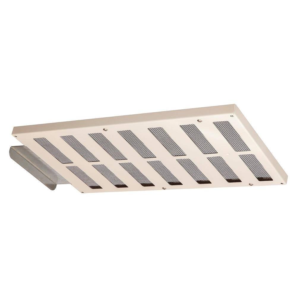 Master Flow 16.5 in. x 1.5 in. Rectangular Almond Built-In Screen Galvanized Steel Soffit Vent (Carton of 12) EMBER1A-12