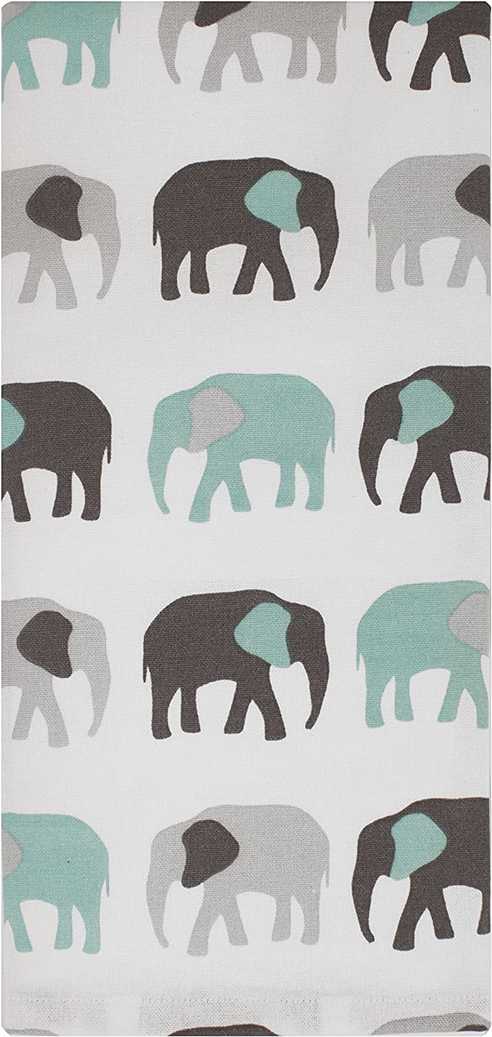 MU Kitchen Designer Print Kitchen Towel， Elephants