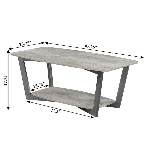 Graystone Coffee Table with Shelf