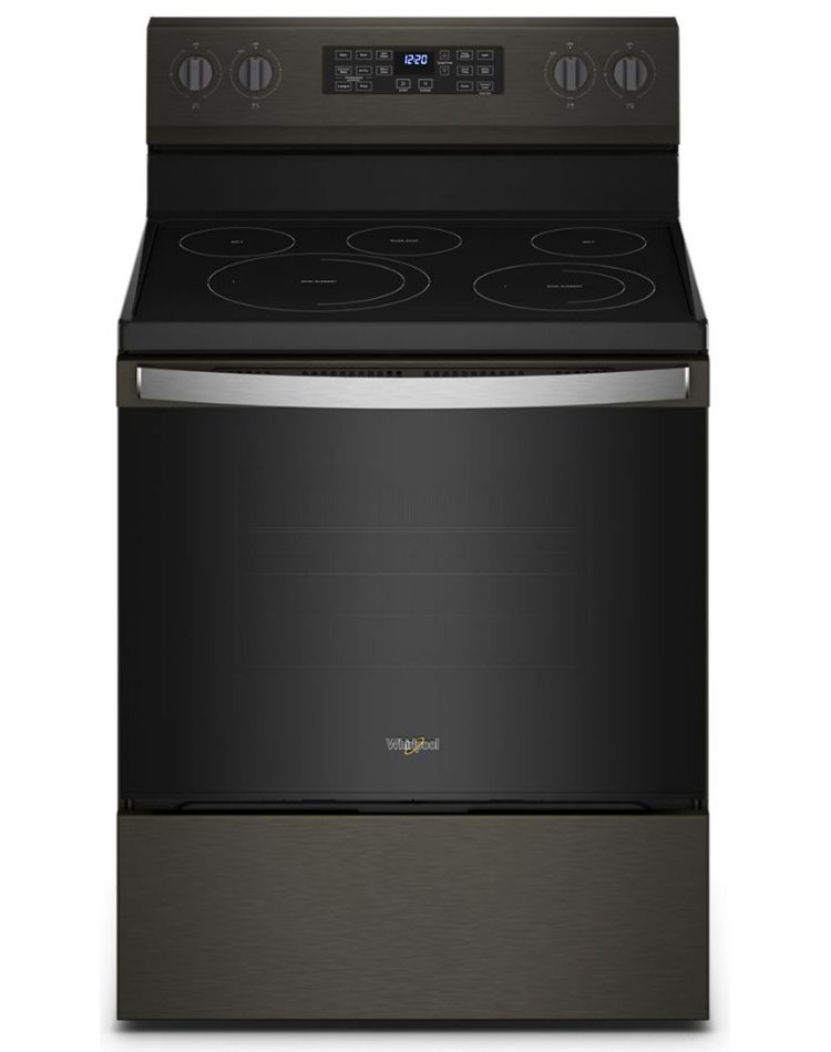 Whirlpool 5.3 Cu. Ft. Fingerprint Resistant Black Stainless Electric 5-In-1 Air Fry Oven