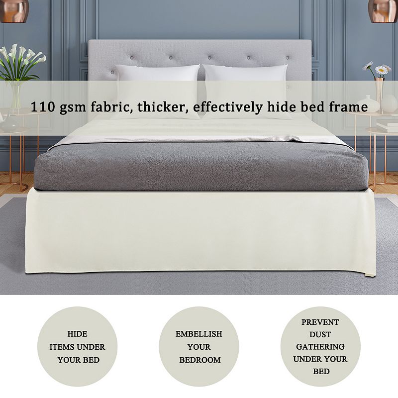 Pleated Bed Skirt Classic Tailored Styling Ruffled 16 Drop Queen(60x80)