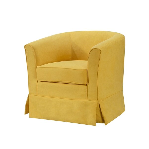 Woven Upholstered Swivel Barrel Chair