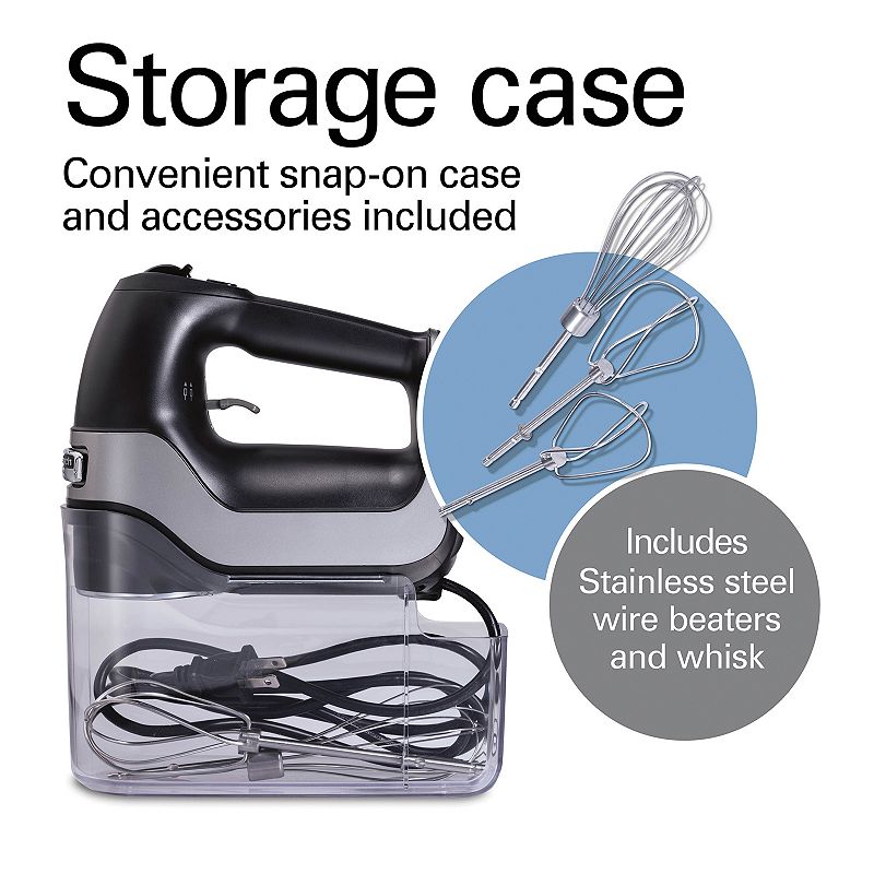 Hamilton Beach Professional 5-Speed Hand Mixer with Snap-on Case