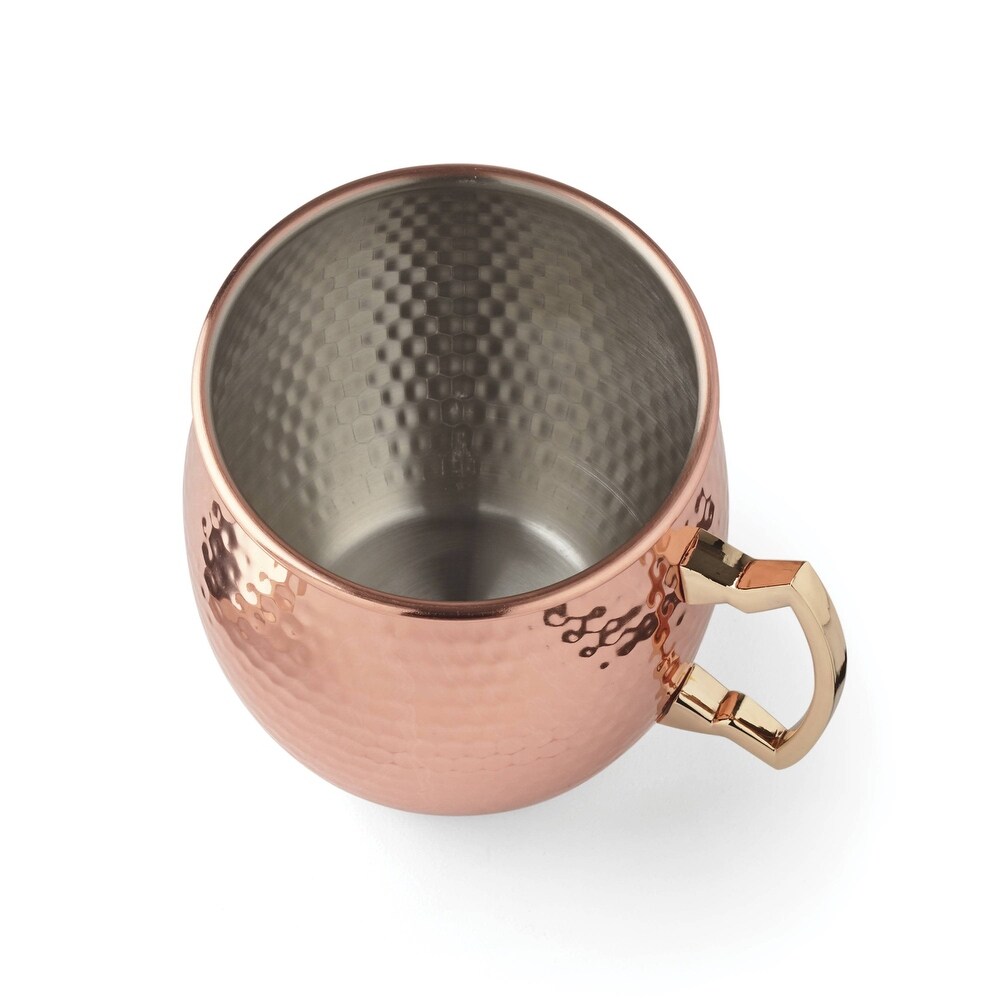 20 Oz Hammered Copper Moscow Mule Mugs  Set Of 2