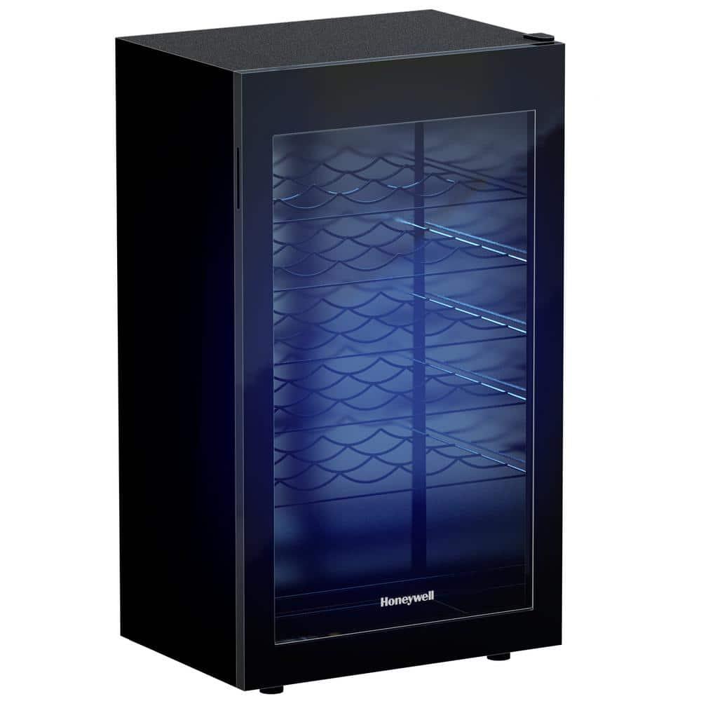 Honeywell 189 in 34Bottles Wine Cooler and 34Can Beverage Cooler in Black with Digital Thermostat