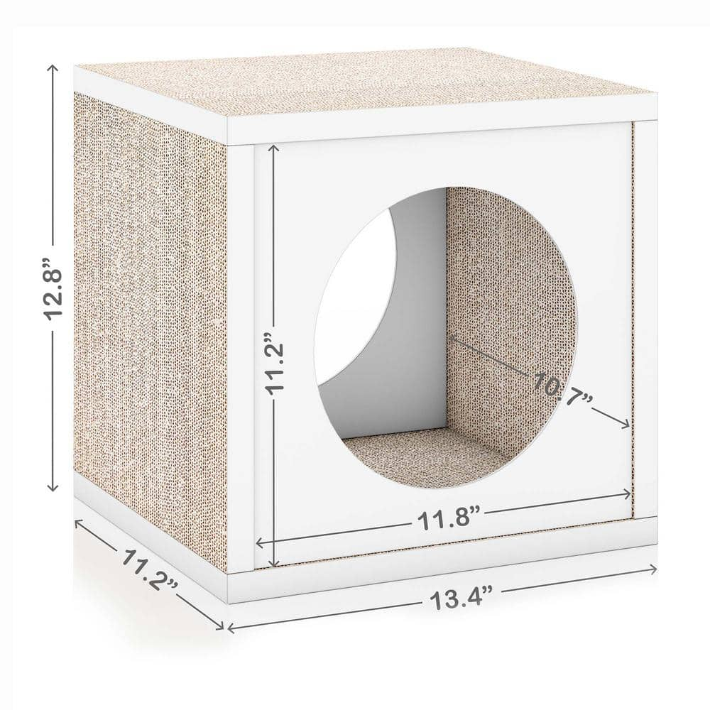 Way Basics Eco zBoard White Wall Cat Scratcher Cube PET-SCRACUBE-WE