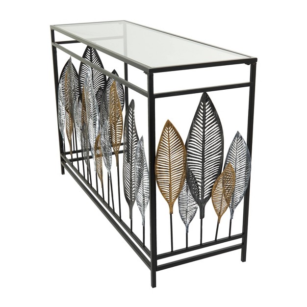 X 44 quot Contemporary Metal Console Table Olivia amp May