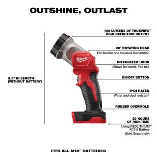 MW M18 18V Lithium-Ion Cordless Combo Kit (8-Tool) with SHOCKWAVE Bit Set (50-Piece) 2691-28XC-48-32-4024