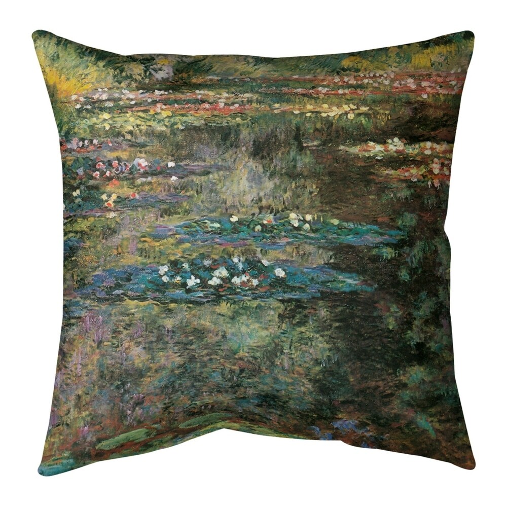 Water Lily Pond at Giverny Indoor/Outdoor Pillow