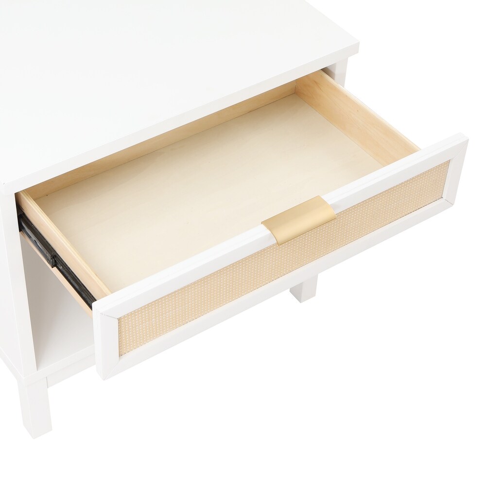 Brighten Cane 1 drawer Nightstand by Greyson Living