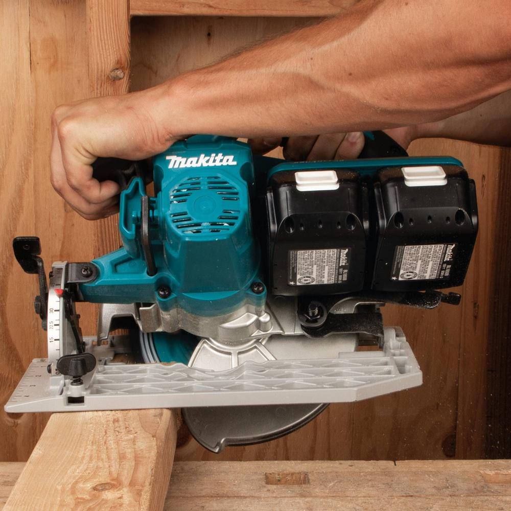 Makita 18V X2 LXT (36V) Brushless Cordless 7-14 in. Circular Saw Kit 5.0Ah with 18V LXT Battery Pack 5.0Ah XSH06PTBL1850B2