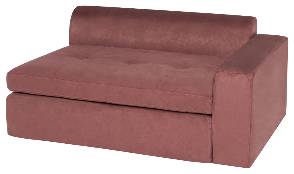 Lola Chianti Microsuede Fabric Modular Sofa  Hgsn349   Contemporary   Armchairs And Accent Chairs   by Kolibri Decor  Houzz