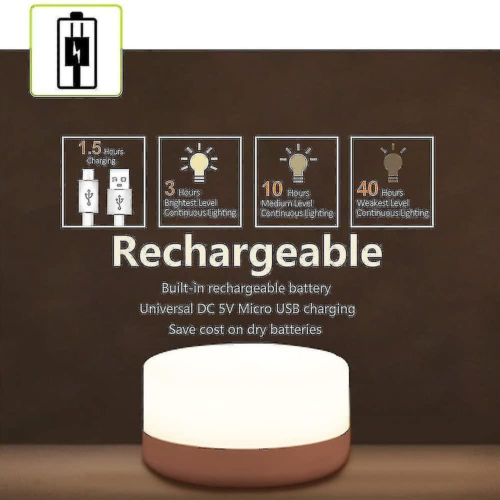 Baby Night Light，rechargeable Mini Touch Light， Wireless Led Night Lights For Kids， Portable Bedside