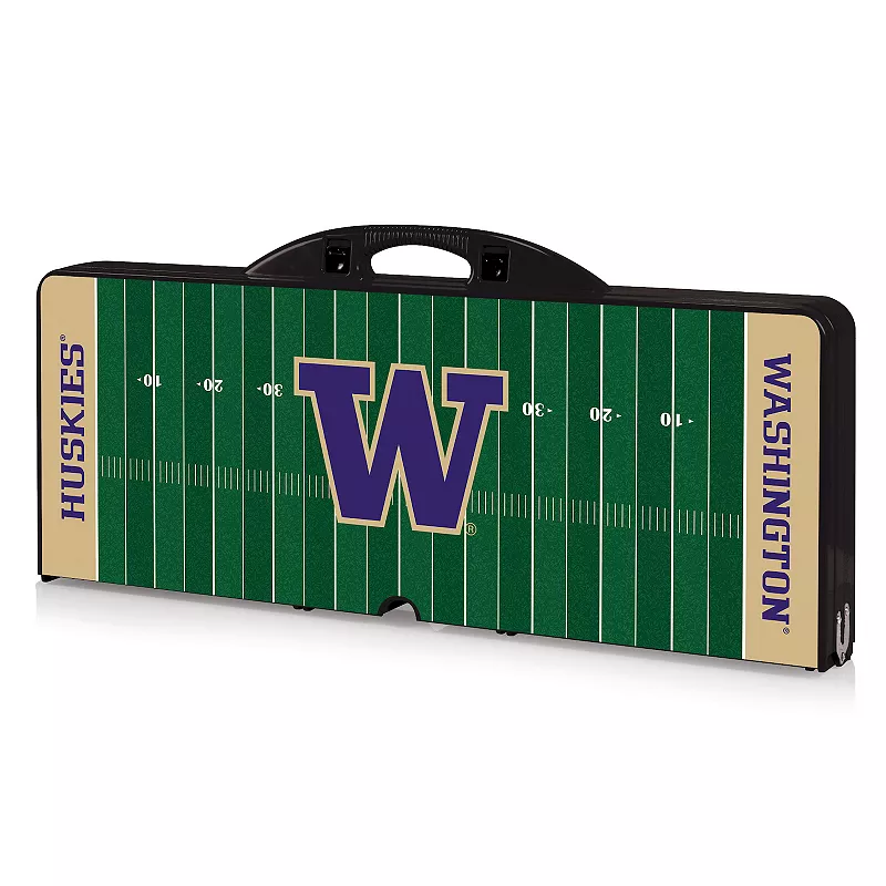 Picnic Time Washington Huskies Picnic Table Portable Folding Table with Seats