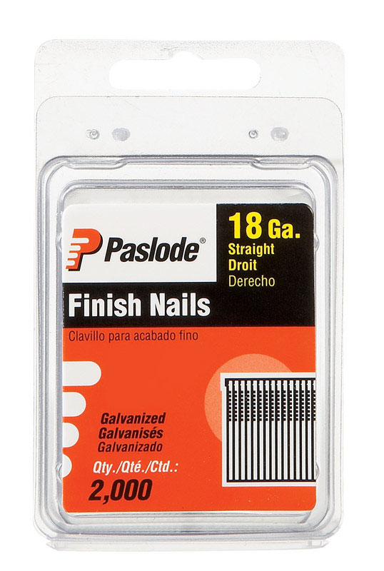 Paslode 1 in. 18 Ga. Straight Strip Galvanized Brad Nails 2，000 pk