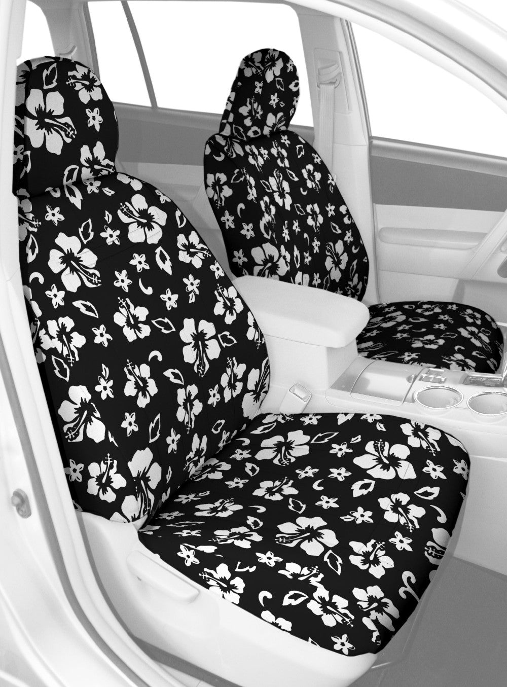 CalTrend Front Buckets Neo Seat Covers for 2003-2004 Jeep Wrangler - JP136-31NA Hawaii Black Insert and Trim