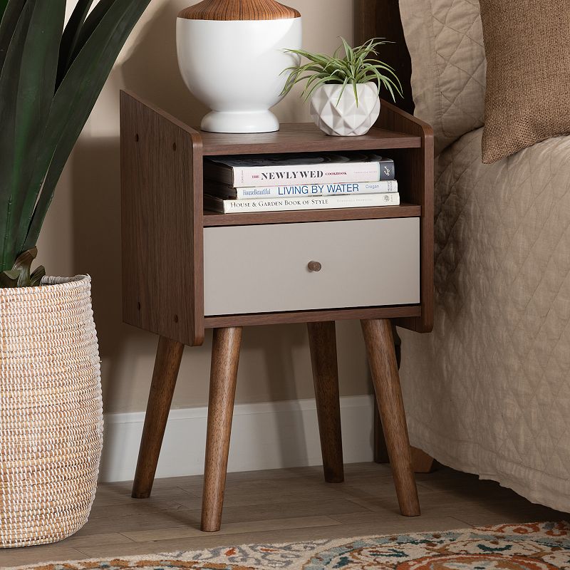 Baxton Studio Elario Nightstand Table