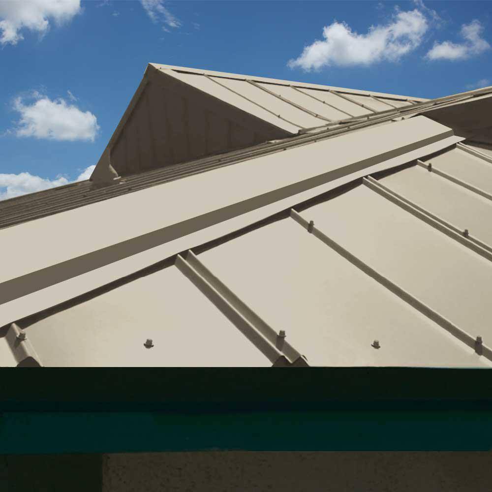 Gibraltar Building Products 10 ft. 29-Gauge Galvalume Steel RC2 Ridge Cap Flashing in White 987616