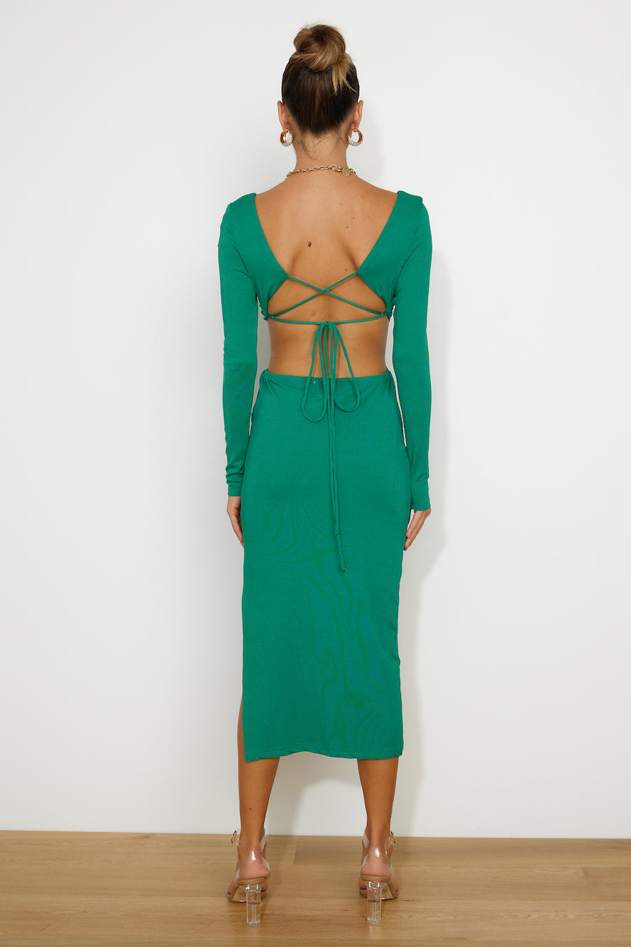 That Fit Midi Dress Green