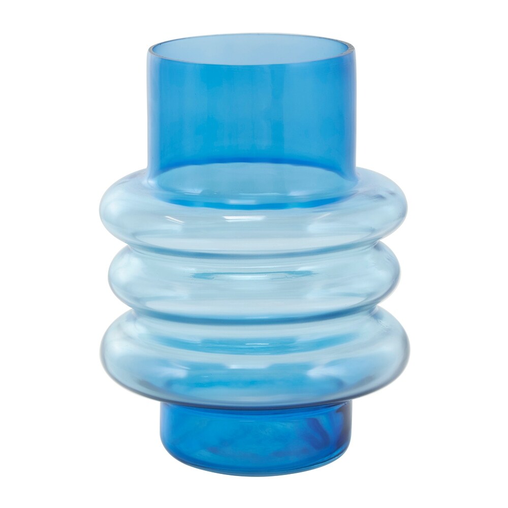 Blue Glass Ombre Bubble Vase (Set of 2)