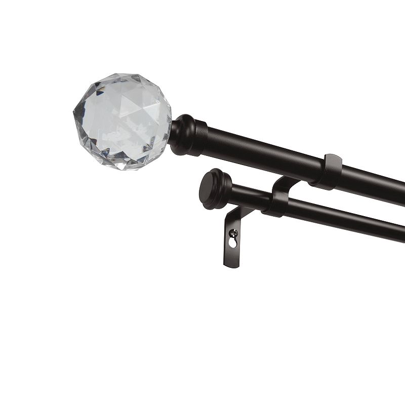 Exclusive Home Crystal Ball Double Curtain Rod