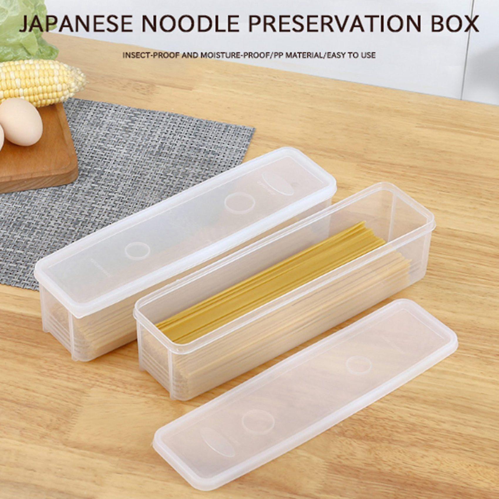 Household Noodle Translucent Storage Box Airtight Spaghetti Box Kitchen Food Fruit Container