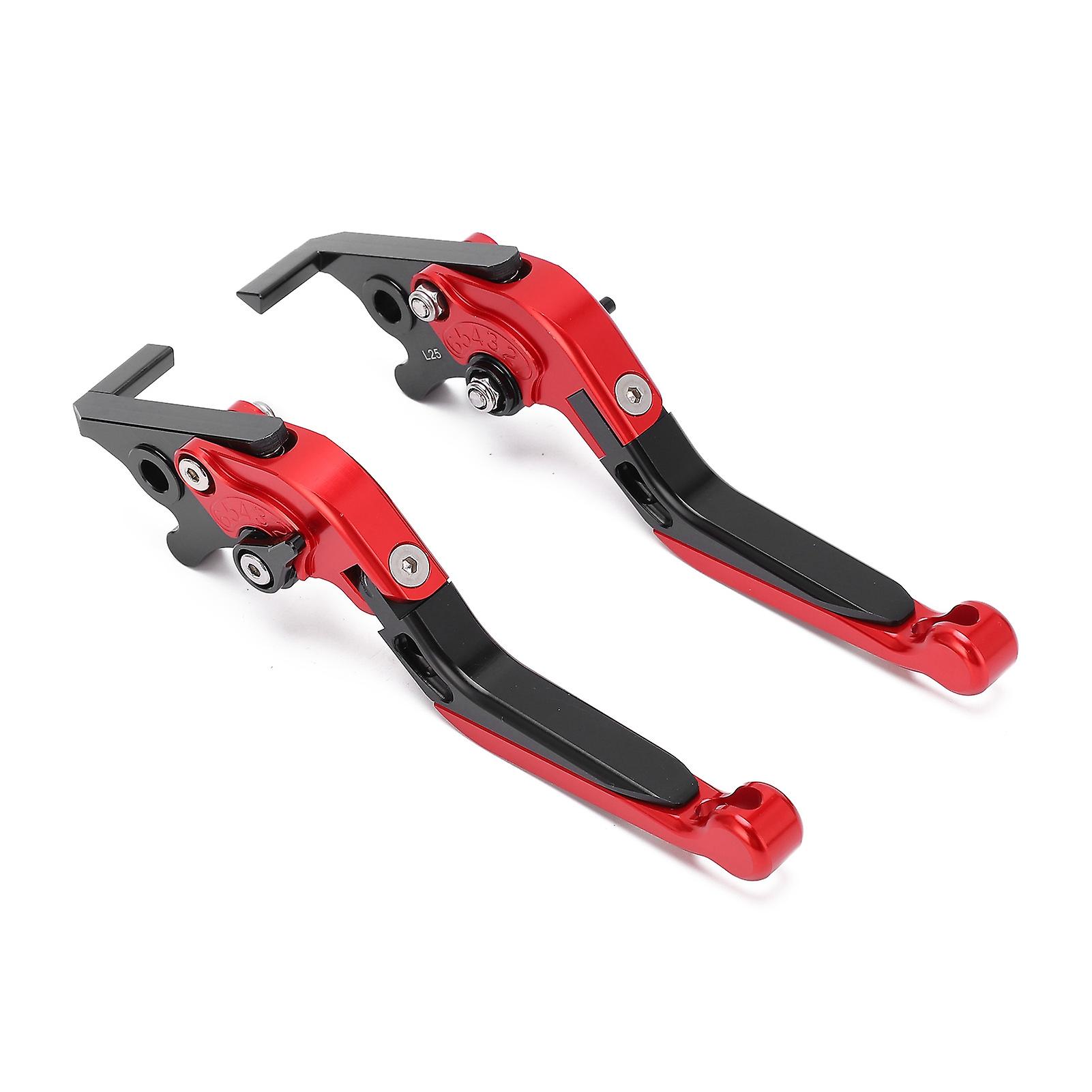 2 Pcs Motorcycle Left Right Brake Levers Motorcycle Modification Accessories Pit Dirt Motocross Parts Replacement For Yamaha Nmax 155 20152021red