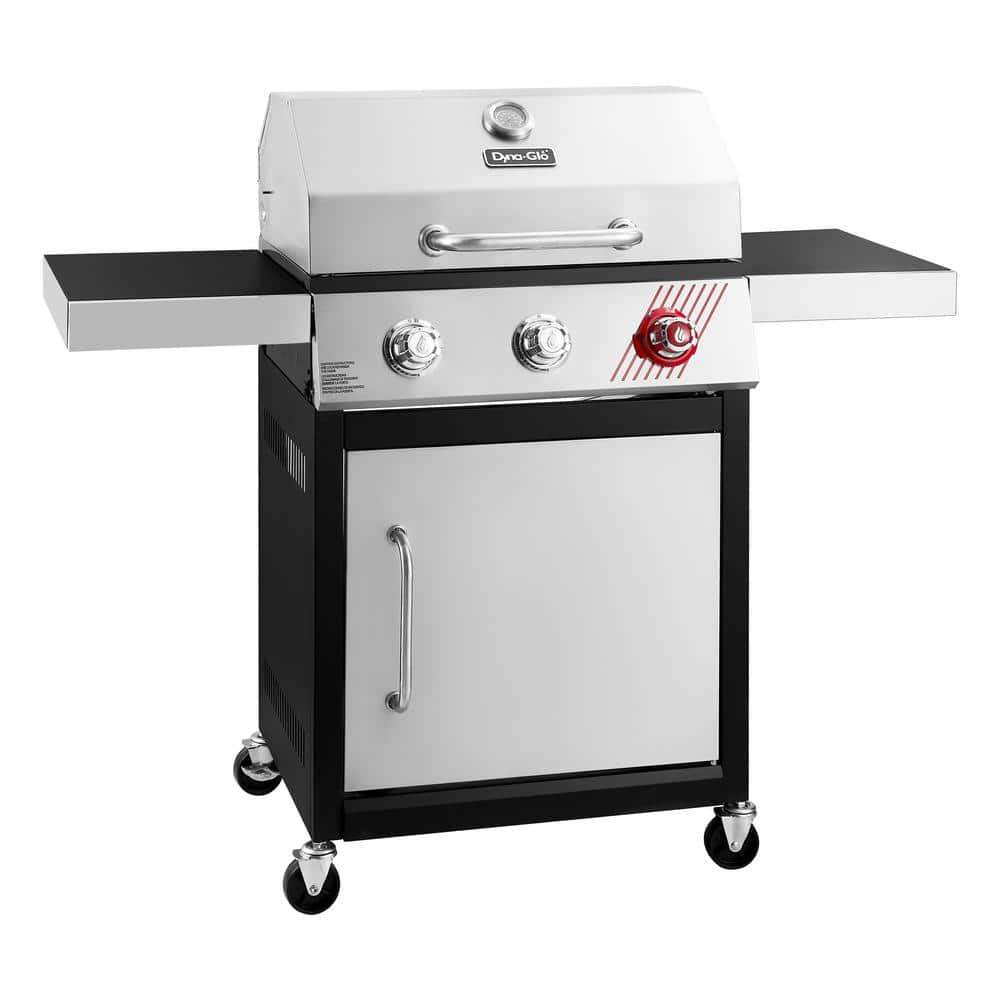 Dyna-Glo 3-Burner Propane Gas Grill in Stainless Steel with TriVantage Multifunctional Cooking System DGF371CRP-D