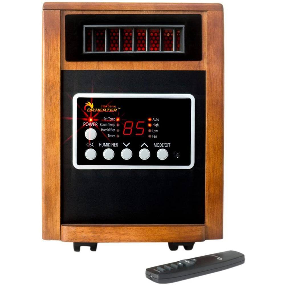 Dr Infrared Heater Elite Series 1500-Watt Dual Heating System Infrared Portable Heater with Built-In Ultrasonic HumidifierOscillating Fan DR998