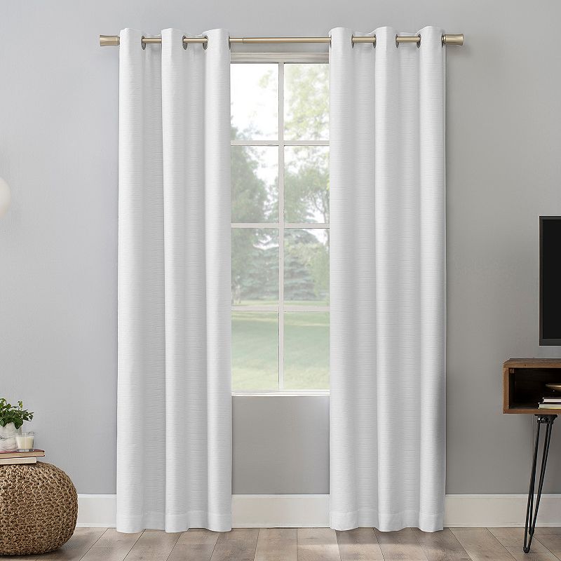 Sun Zero 2-Pack Tanden 100% Blackout Theater Grade Textured Grommet Curtain