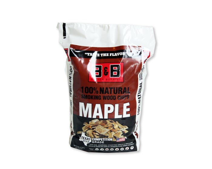 BB Natural Maple Smoking Chips， 180 cu. in. Bag - C00127-T