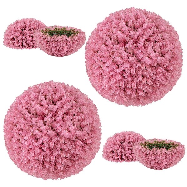 Costway 2 PCS Artificial Plant Topiary Ball 19 Faux Decorative Balls