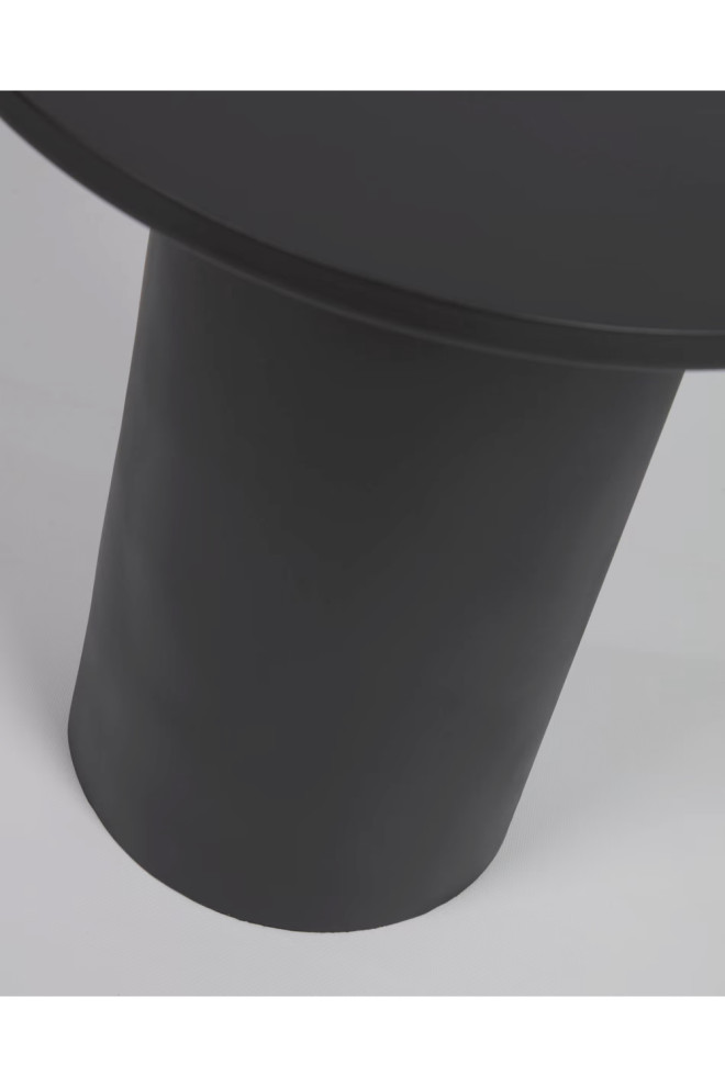 Black Metal Round Side Table  La Forma Fleksa   Industrial   Side Tables And End Tables   by Oroa   Distinctive Furniture  Houzz